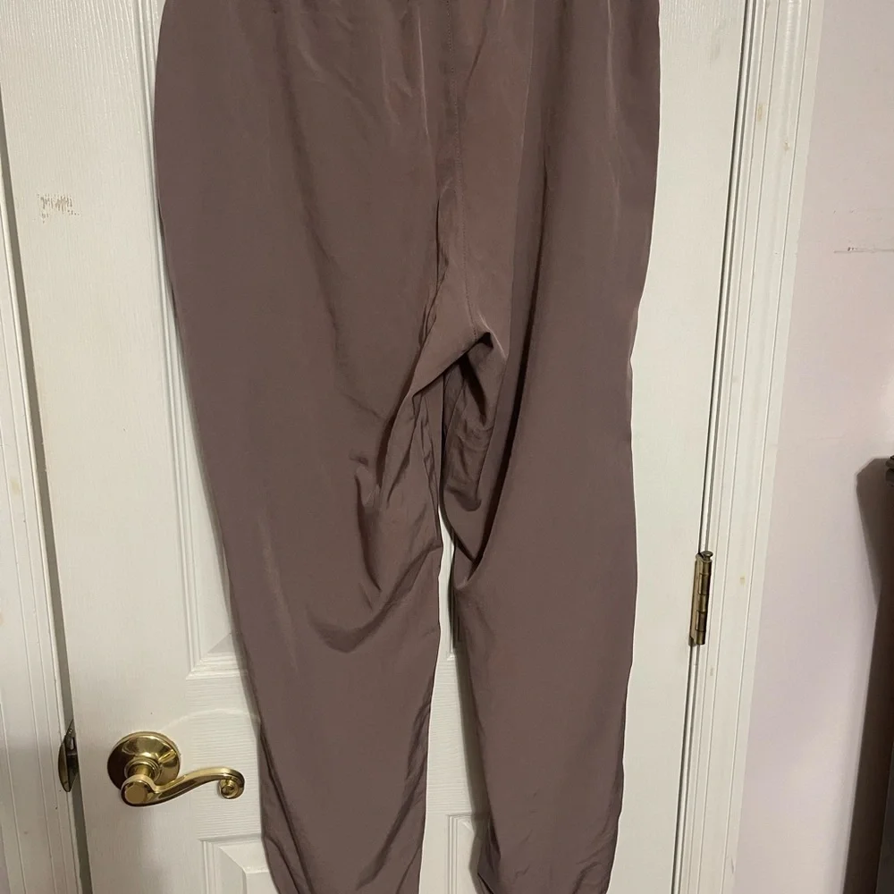 Mono B Brown Sweatpants with Drawstring Waist and Tapered Ankle - Picture 2 of 3